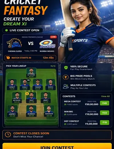 58FF (58 ffbet) fantasy cricket & matchday visual 3
